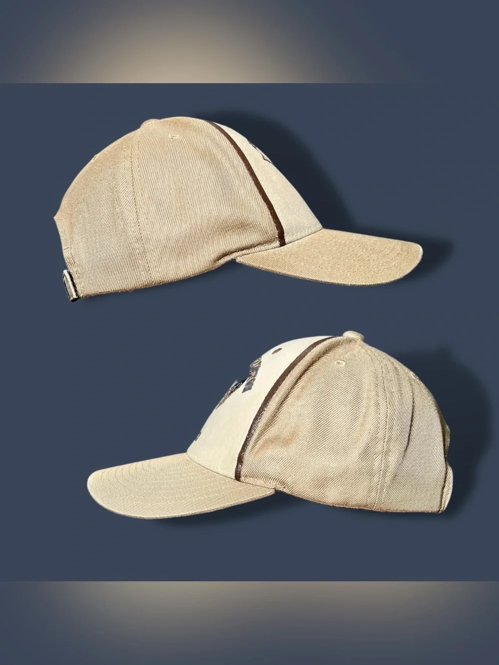 US Navy Military USS George Washington Warship Baseball Hat Beige Brown Green OS